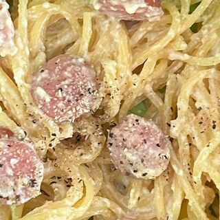 にんにくたっぷり！低脂肪乳パスタ